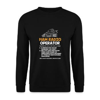 Amateur Radio Radio Antenna - Unisex Sweatshirt - black - Front - Alina (178cm) & Michal (187cm)