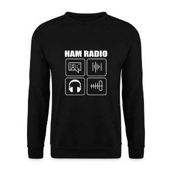 Amateur Radio Radio - Sweat-shirt Unisexe - noir - Devant - Alina (178cm) & Michal (187cm)