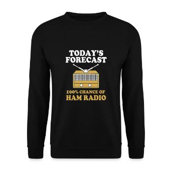 Amateur Radio Radio - Unisex Sweatshirt - black - Front - Alina (178cm) & Michal (187cm)