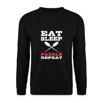 Kayaking Kayaking Canoeing Canoeing - Unisex Sweatshirt - black - Front - Alina (178cm) & Michal (187cm)