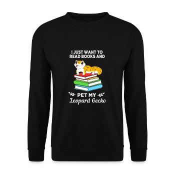Leopard Gecko - Unisex Sweatshirt - black - Front - Alina (178cm) & Michal (187cm)