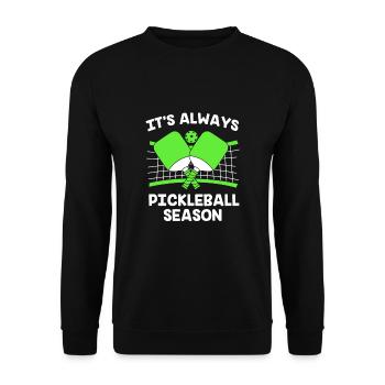 Pickleball - Unisex Pullover - Schwarz - Vorne - Alina (178cm) & Michal (187cm)