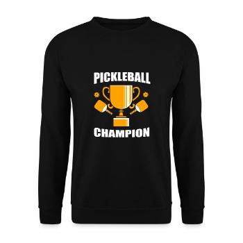 Pickleball - Unisex Pullover - Schwarz - Vorne - Alina (178cm) & Michal (187cm)