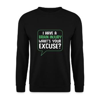 Traumatic brain injury - Unisex Sweatshirt - black - Front - Alina (178cm) & Michal (187cm)