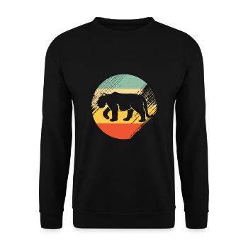 Weißer Tiger - Unisex Pullover - Schwarz - Vorne - Alina (178cm) & Michal (187cm)