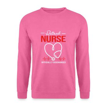 Krankenschwester Rente - Unisex Pullover - Pink - Vorne