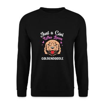 Goldendoodle - Unisex Sweatshirt - black - Front - Alina (178cm) & Michal (187cm)
