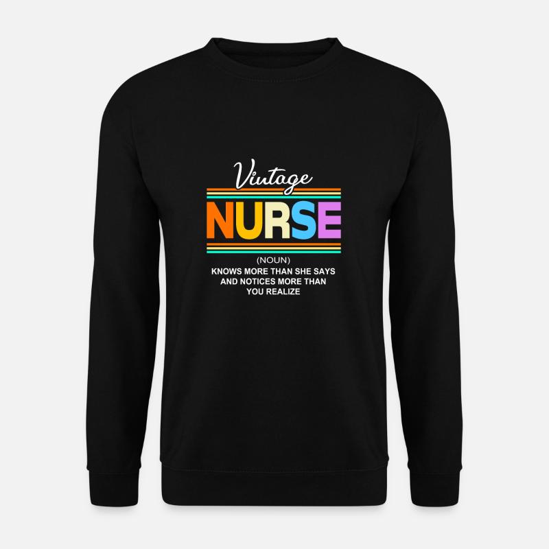 Krankenschwester Rente - Unisex Pullover - Schwarz