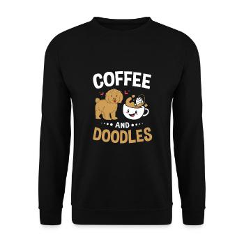 Goldendoodle - Unisex Sweatshirt - black - Front - Alina (178cm) & Michal (187cm)