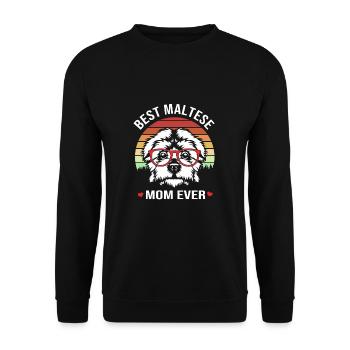 Maltese - Unisex Sweatshirt - black - Front - Alina (178cm) & Michal (187cm)