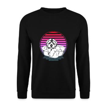 Maltese - Unisex Sweatshirt - black - Front - Alina (178cm) & Michal (187cm)