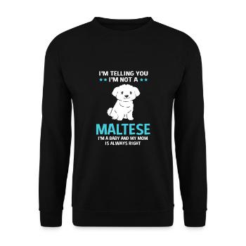 Maltais - Sweat-shirt Unisexe - noir - Devant - Alina (178cm) & Michal (187cm)
