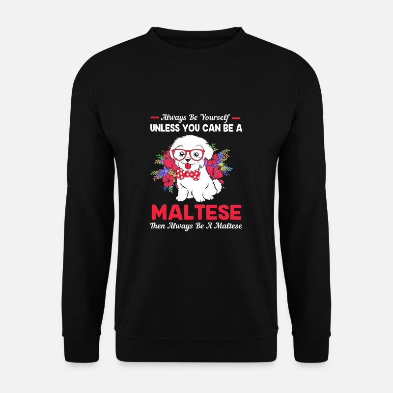 Malteser Hund - Unisex Pullover - Schwarz