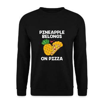 Pizza Hawaii Pizza Ananas - Unisex Pullover - Schwarz - Vorne - Alina (178cm) & Michal (187cm)