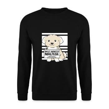 Maltese - Unisex Sweatshirt - black - Front - Alina (178cm) & Michal (187cm)