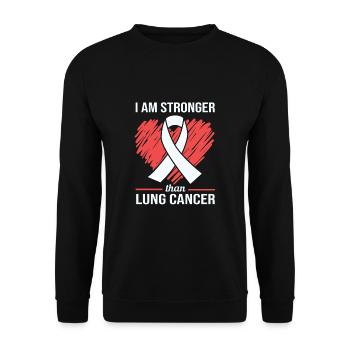 Lung cancer - Unisex Sweatshirt - black - Front - Alina (178cm) & Michal (187cm)