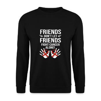 Lung Cancer Survivor Lung - Unisex Sweatshirt - black - Front - Alina (178cm) & Michal (187cm)