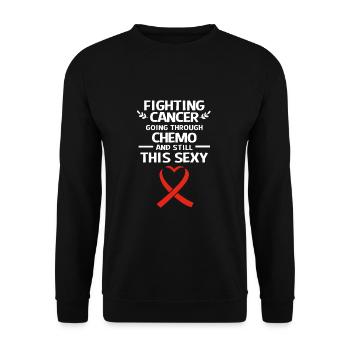 lung cancer - Unisex Sweatshirt - black - Front - Alina (178cm) & Michal (187cm)