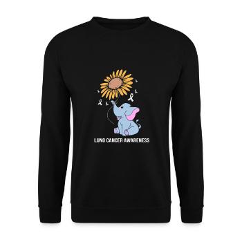 Lung cancer - Unisex Sweatshirt - black - Front - Alina (178cm) & Michal (187cm)
