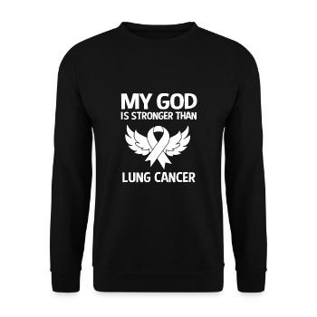 Lung cancer - Unisex Sweatshirt - black - Front - Alina (178cm) & Michal (187cm)