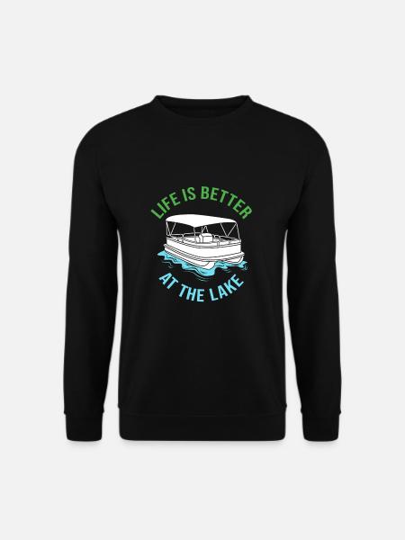 Pontonboot Boot Boote - Unisex Pullover - Schwarz