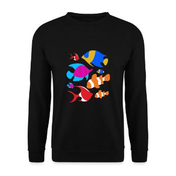 Aquariophile d’aquarium - Sweat-shirt Unisexe - noir - Devant - Alina (178cm) & Michal (187cm)