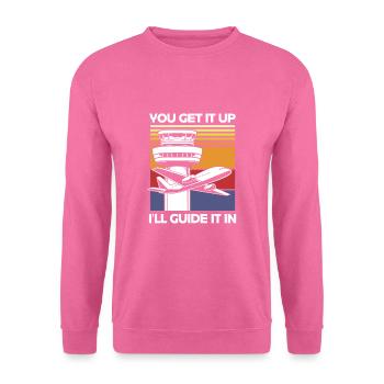 Contrôleur aérien - Sweat-shirt Unisexe - rose - Devant
