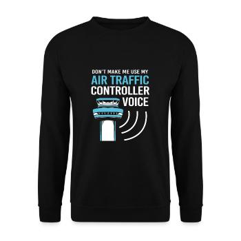 Air traffic controller - Unisex Sweatshirt - black - Front - Alina (178cm) & Michal (187cm)