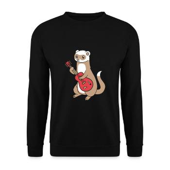 Furet - Sweat-shirt Unisexe - noir - Devant - Alina (178cm) & Michal (187cm)