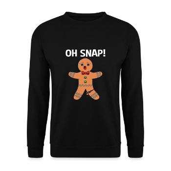 bonhomme en pain d’épice Coeur en pain d’épice Snacking en pain d’épice - Sweat-shirt Unisexe - noir - Devant - Alina (178cm) & Michal (187cm)