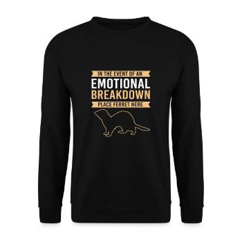 Frettchen - Unisex Pullover - Schwarz - Vorne - Alina (178cm) & Michal (187cm)