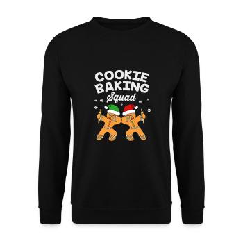 bonhomme en pain d’épice Coeur en pain d’épice Snacking en pain d’épice - Sweat-shirt Unisexe - noir - Devant - Alina (178cm) & Michal (187cm)