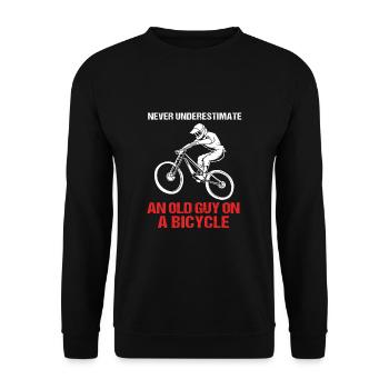 Mountainbike Mountainbiken Mountainbiker - Unisex Pullover - Schwarz - Vorne - Alina (178cm) & Michal (187cm)