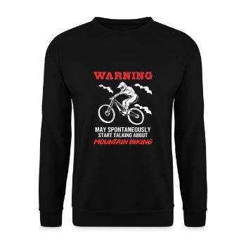 Mountainbike Mountainbiken Mountainbiker - Unisex Pullover - Schwarz - Vorne - Alina (178cm) & Michal (187cm)