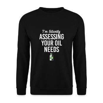 Essential oil - Unisex Sweatshirt - black - Front - Alina (178cm) & Michal (187cm)