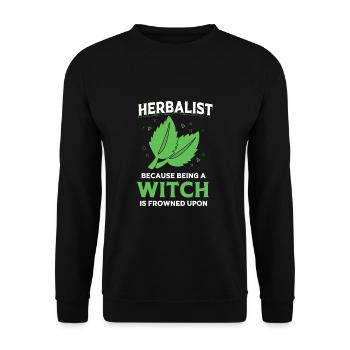 Huile essentielle - Sweat-shirt Unisexe - noir - Devant - Alina (178cm) & Michal (187cm)