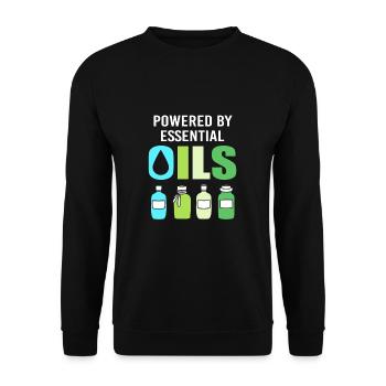 Huile essentielle - Sweat-shirt Unisexe - noir - Devant - Alina (178cm) & Michal (187cm)