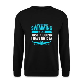Natation Nageurs Piscine Moniteurs de natation - Sweat-shirt Unisexe - noir - Devant - Alina (178cm) & Michal (187cm)