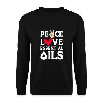 Essential oil - Unisex Sweatshirt - black - Front - Alina (178cm) & Michal (187cm)
