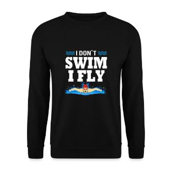 Swimming Swimmers Swimming Pool Swimming Instructors - Unisex Sweatshirt - black - Front - Alina (178cm) & Michal (187cm)