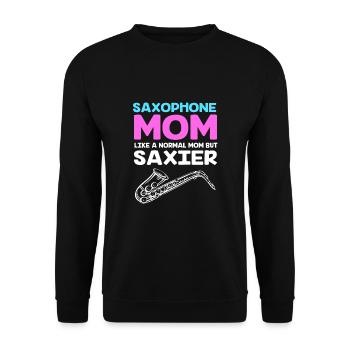 Saxophon Saxophonist - Unisex Pullover - Schwarz - Vorne - Alina (178cm) & Michal (187cm)