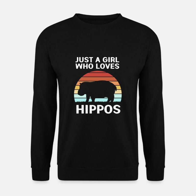 Nilpferd - Unisex Pullover - Schwarz