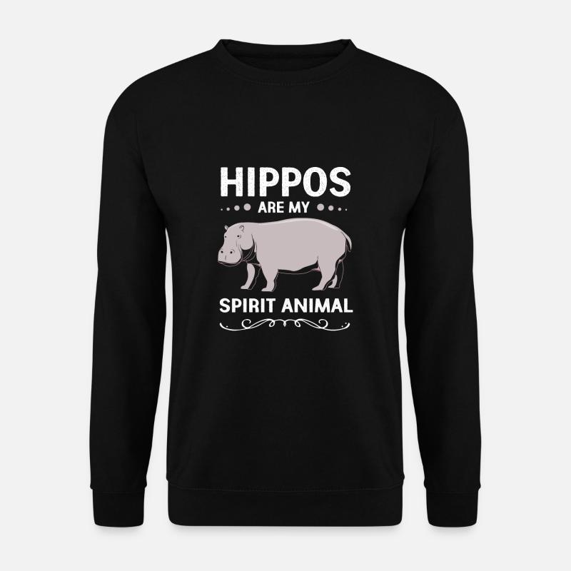 Hippopotame - Sweat-shirt Unisexe - noir