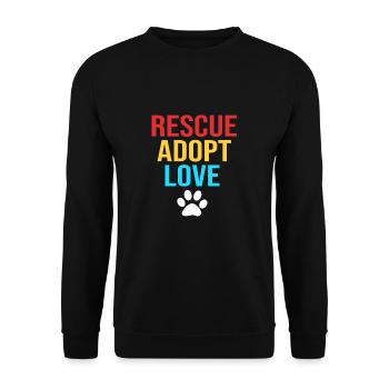Sauvetage des animaux Droits des animaux Refuge pour animaux de sauvetage des animaux - Sweat-shirt Unisexe - noir - Devant - Alina (178cm) & Michal (187cm)