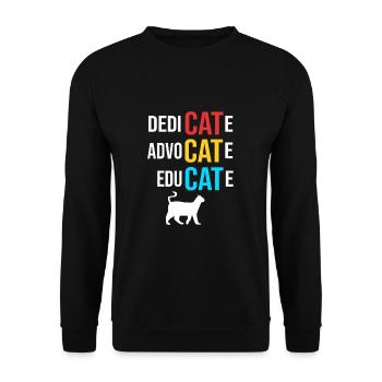 Cat Rescue Animal Rights Animal Rescue Animal Shelter - Unisex Sweatshirt - black - Front - Alina (178cm) & Michal (187cm)