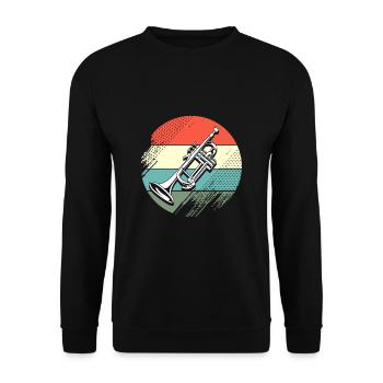 Trombone - Sweat-shirt Unisexe - noir - Devant - Alina (178cm) & Michal (187cm)