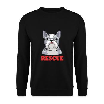 Dog Rescue Animal Rights Animal Rescue Animal Shelter - Unisex Sweatshirt - black - Front - Alina (178cm) & Michal (187cm)