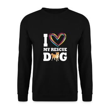 Dog Rescue Animal Rights Animal Rescue Animal Shelter - Unisex Sweatshirt - black - Front - Alina (178cm) & Michal (187cm)