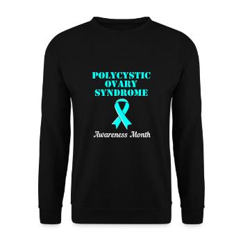 Pcos Awareness - Unisex Sweatshirt - black - Front - Alina (178cm) & Michal (187cm)