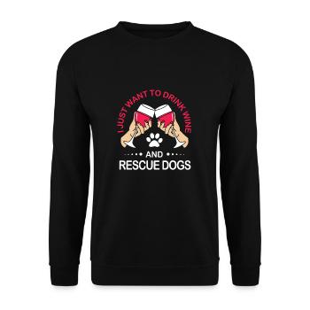 Dog Rescue Animal Rights Animal Rescue Animal Shelter - Unisex Sweatshirt - black - Front - Alina (178cm) & Michal (187cm)